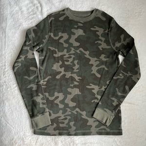 Urban Pipeline Camo Waffle Knitted Long Sleeves Shirt Size Boys L